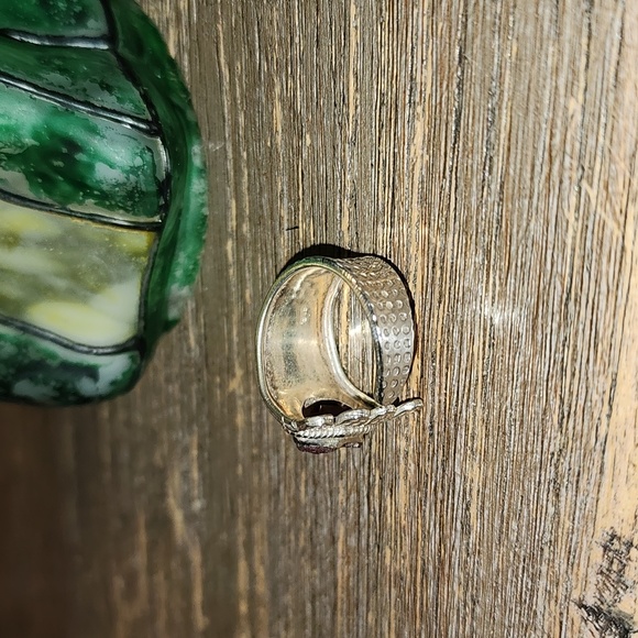 New Sterling Silver Pink Tourmaline wrap ring Size 7 - Picture 5 of 8